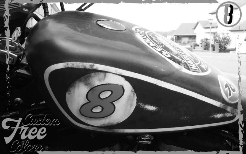 aerographe peinture moto custom3colors harley davidson