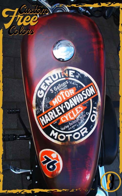aerographe peinture moto custom3colors harley davidson
