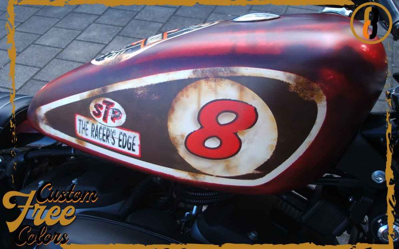 aerographe peinture moto custom3colors harley davidson
