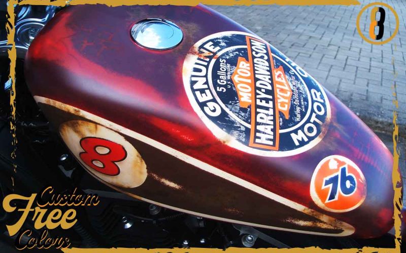 aerographe peinture moto custom3colors harley davidson