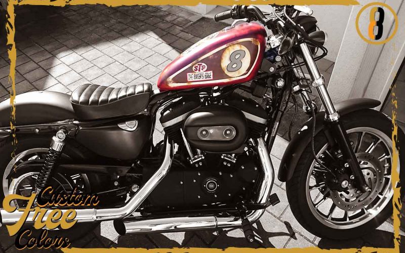 aerographe peinture moto custom3colors harley davidson